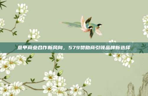 意甲商业合作新风向，579赞助商引领品牌新选择